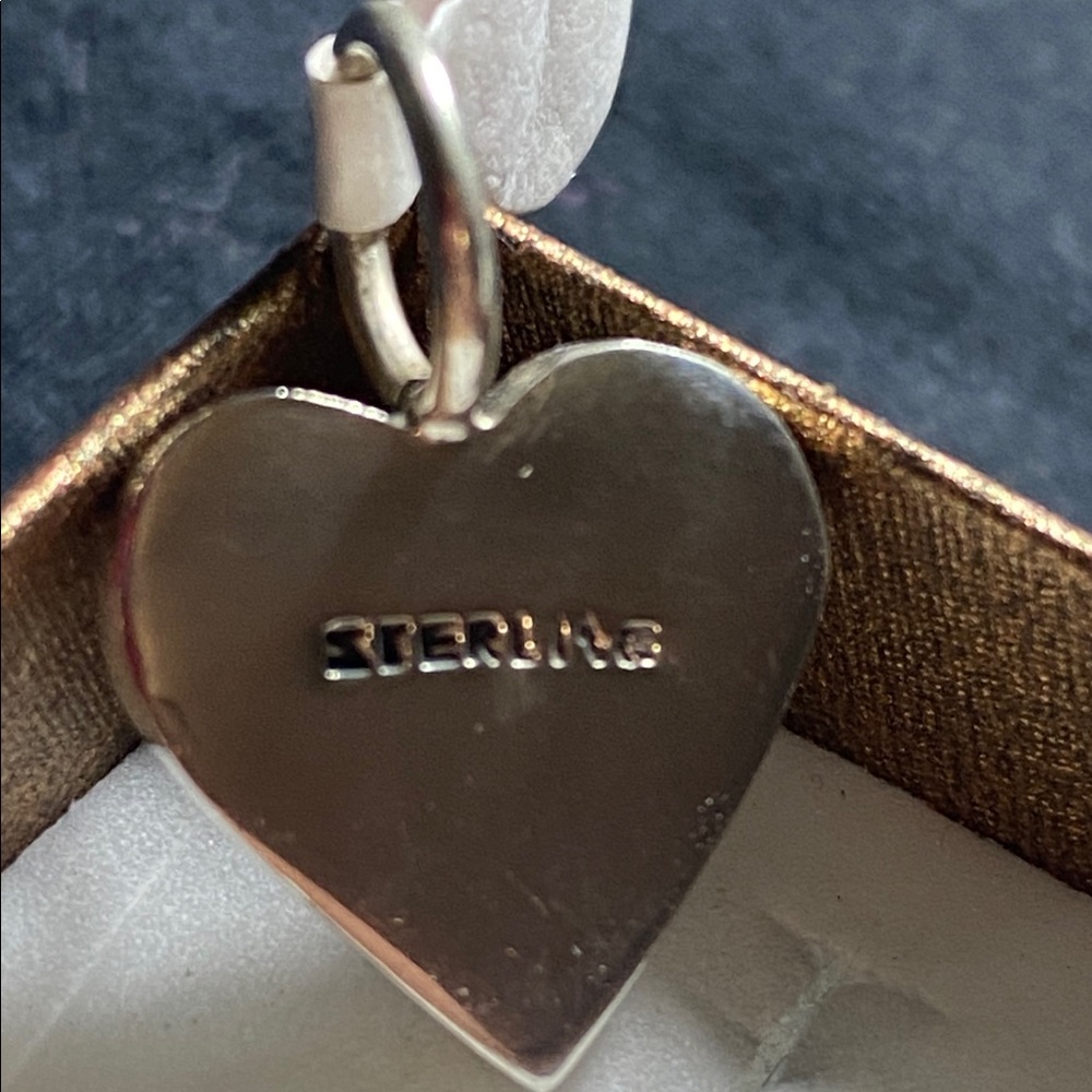 Vintage 925 sterling silver solid heart pendant. - Picture 6 of 13